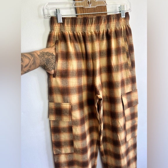 Gilded Intent plaid joggers cargo slouchy baggy pants - Picture 3 of 13